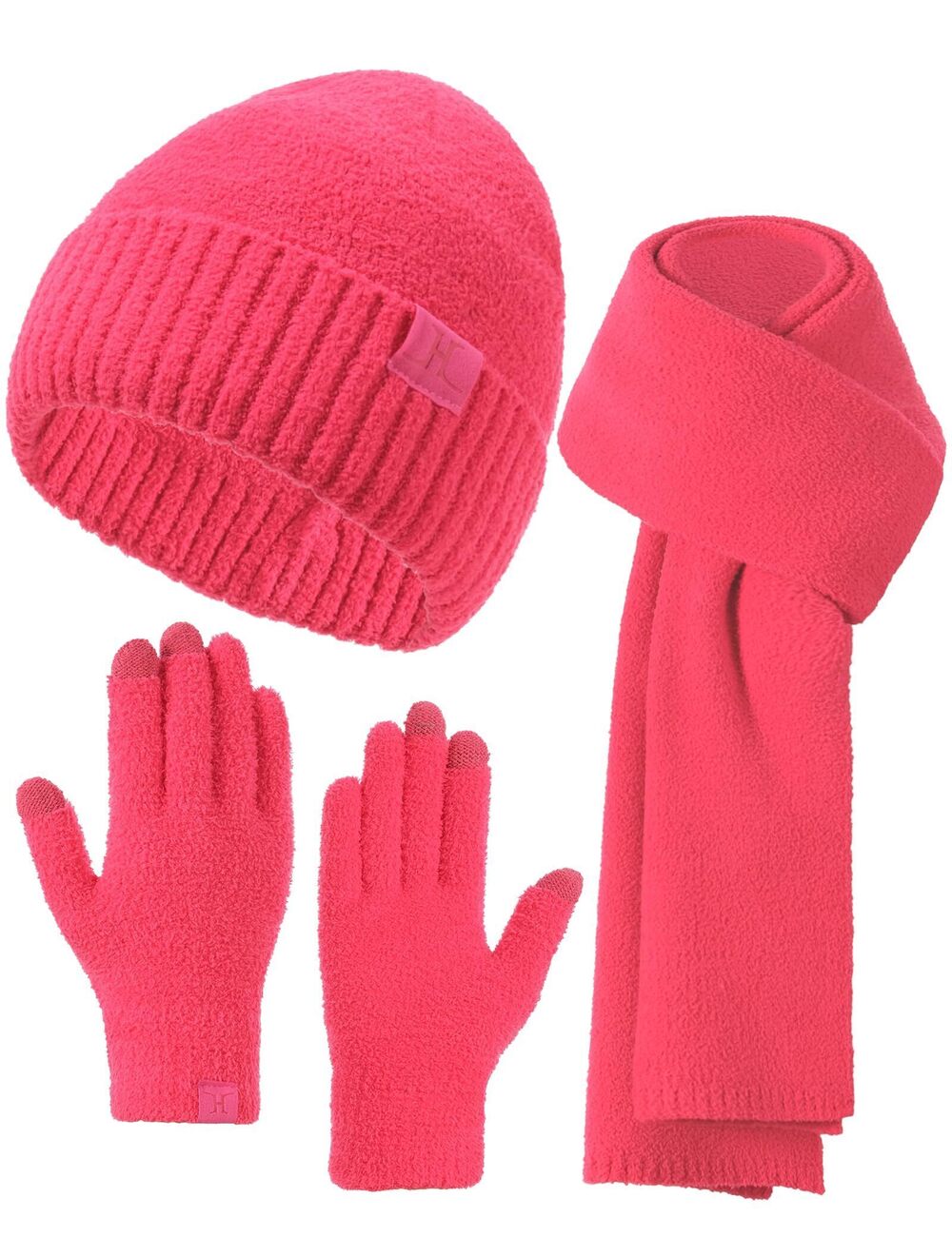 9413 Hat Scarf And Gloves Set , Winter Beanie Hats Long Scarf Scarves Knit